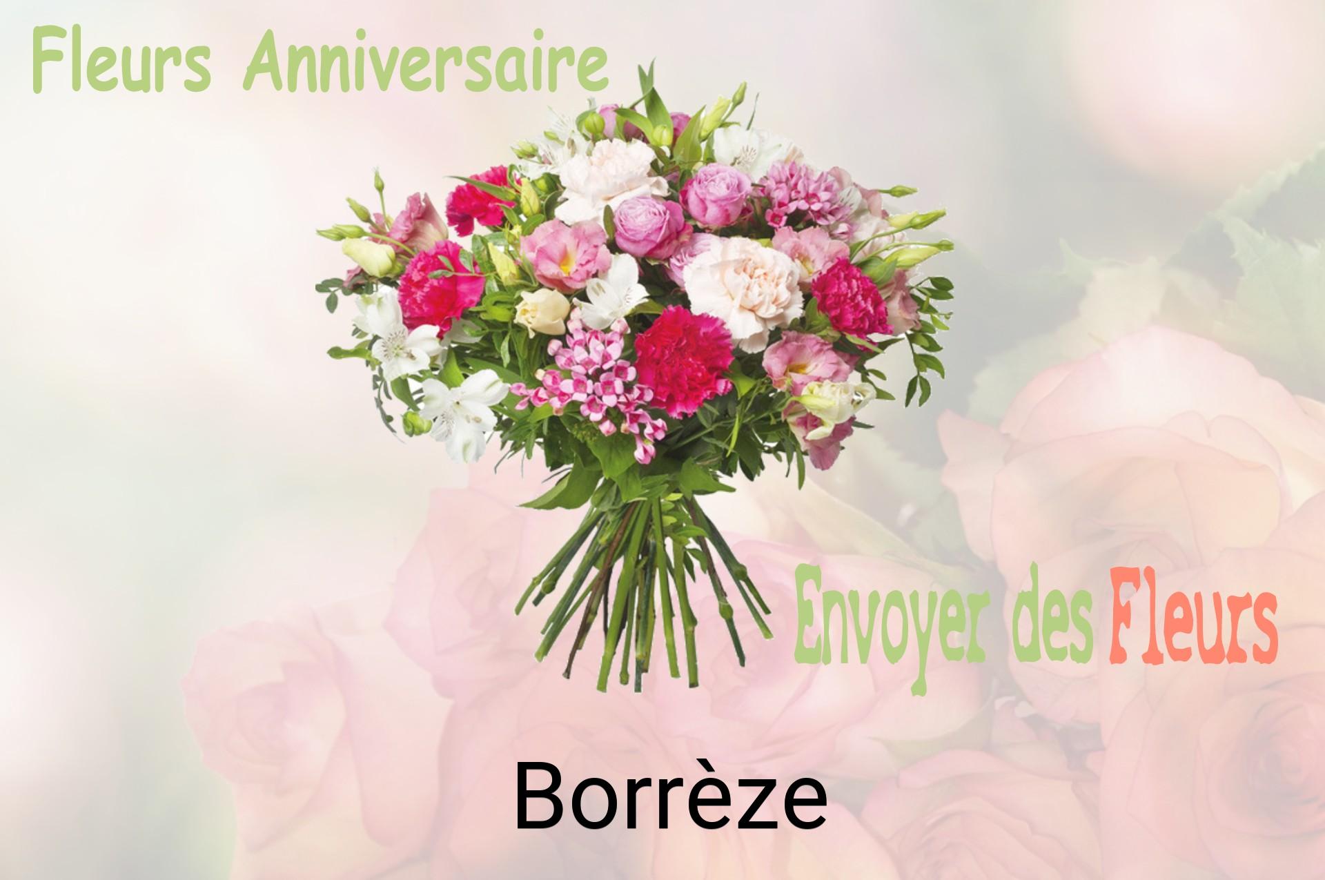 Bouquet de fleurs d’anniversaire livré à Borrèze